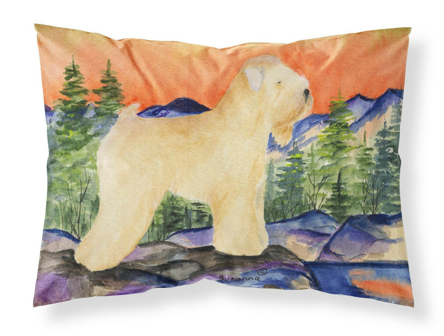 Wheaten Terrier Soft Coated Moisture wicking Fabric standard pillowcase by Caroline's Treasures