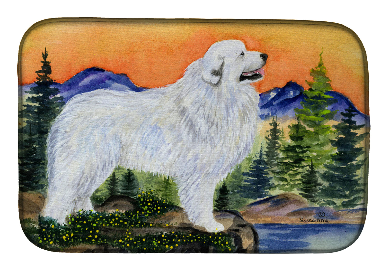 Great Pyrenees Dish Drying Mat SS8183DDM