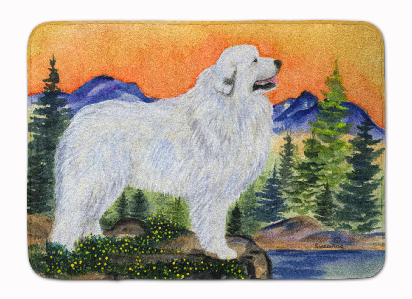 Great Pyrenees Machine Washable Memory Foam Mat SS8183RUG - the-store.com