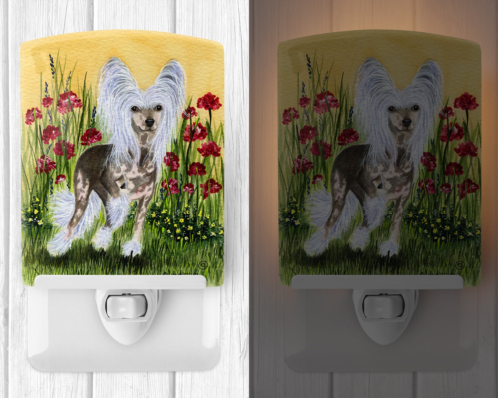 Chinese Crested Ceramic Night Light SS8185CNL - the-store.com