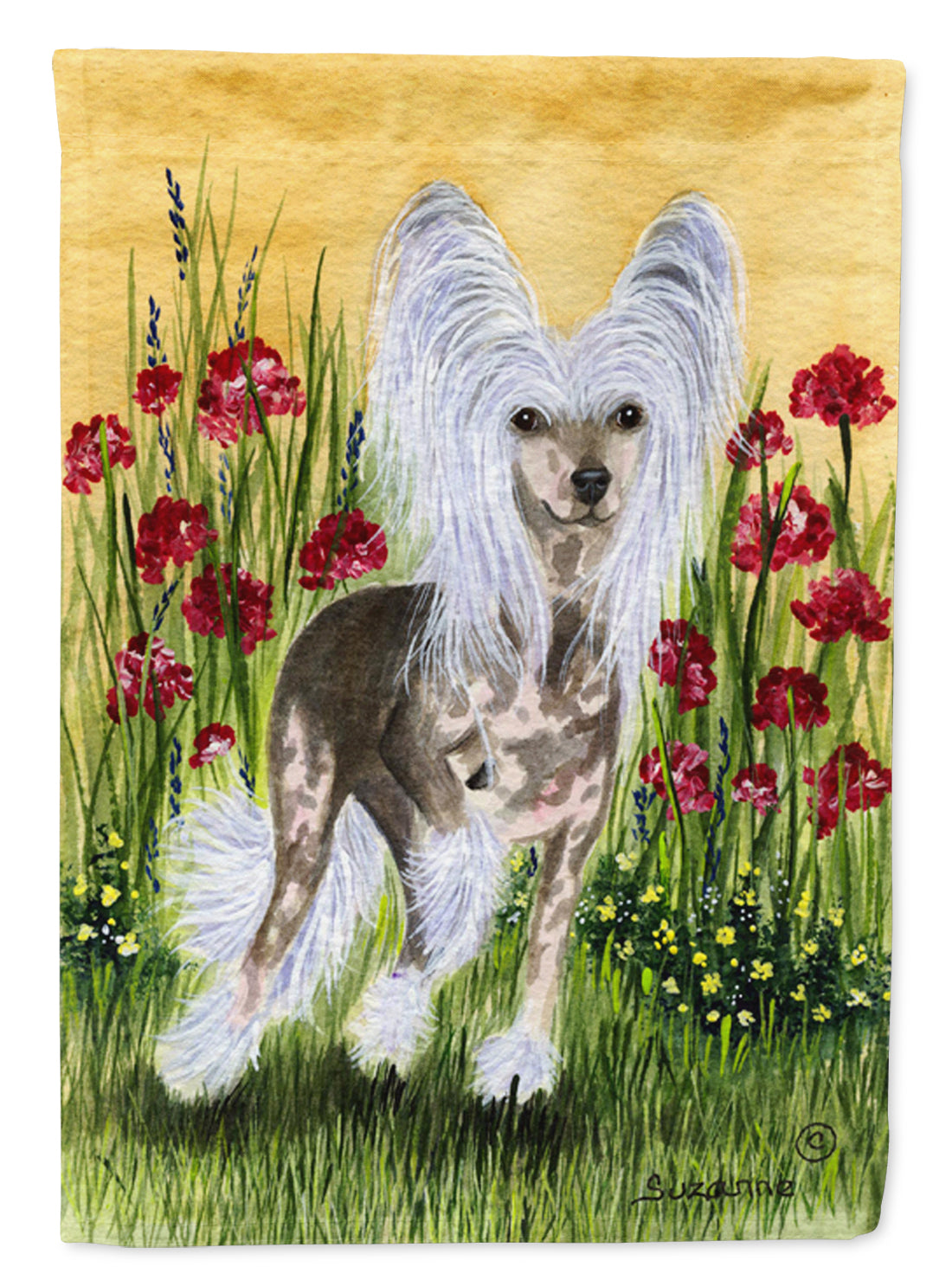 Chinese Crested Flag Garden Size.