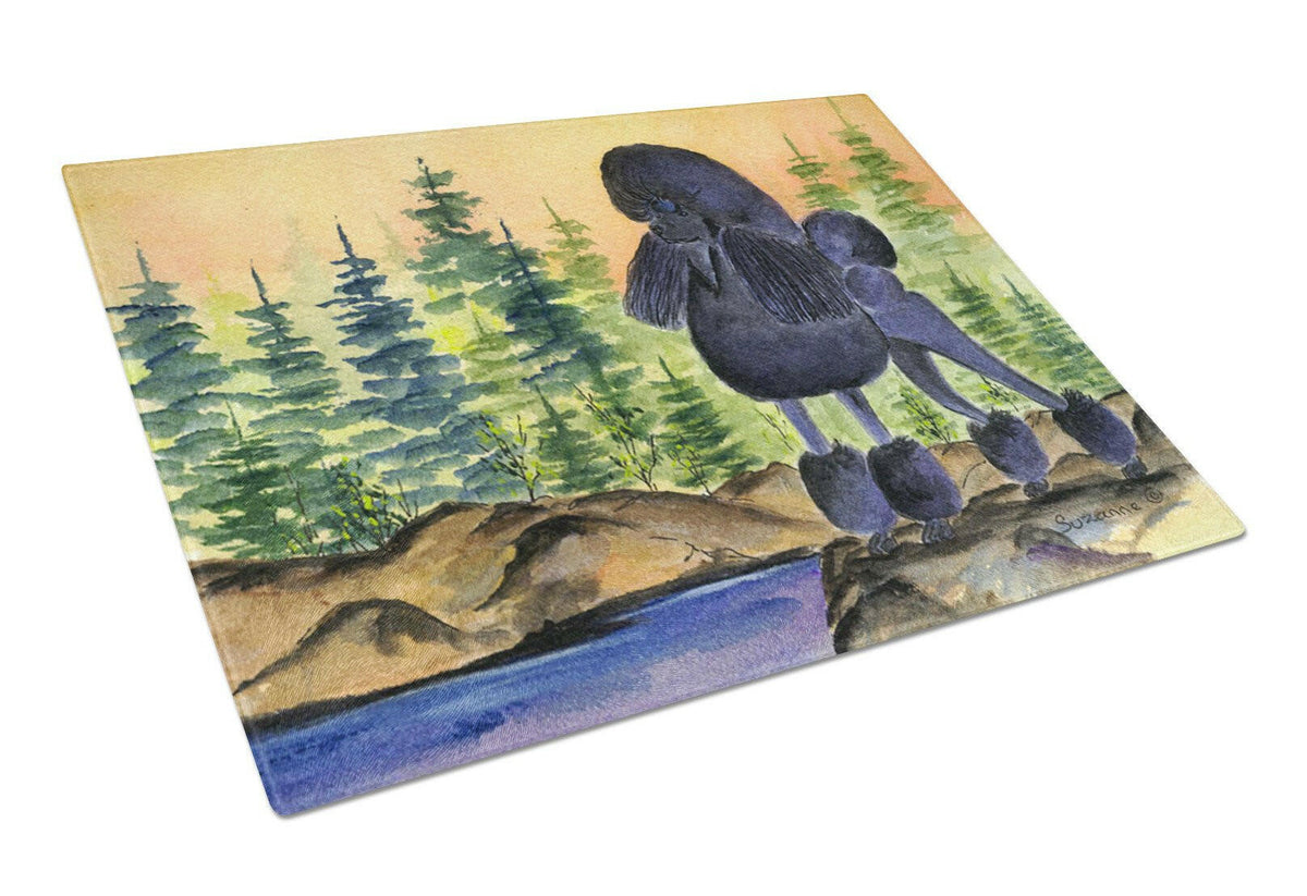 Poodle Glass Cutting Board Large by Caroline&#39;s Treasures
