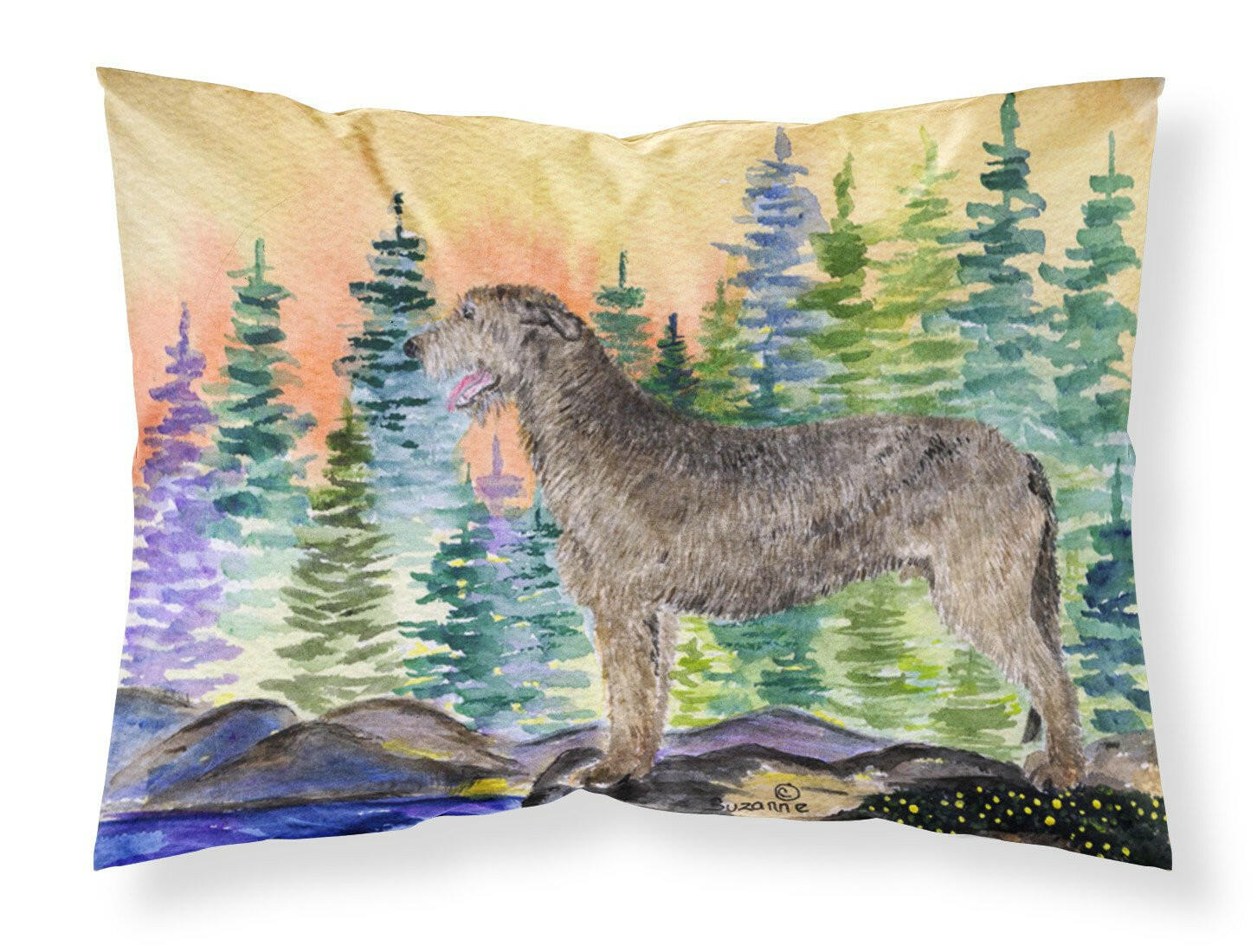 Irish Wolfhound Moisture wicking Fabric standard pillowcase by Caroline's Treasures