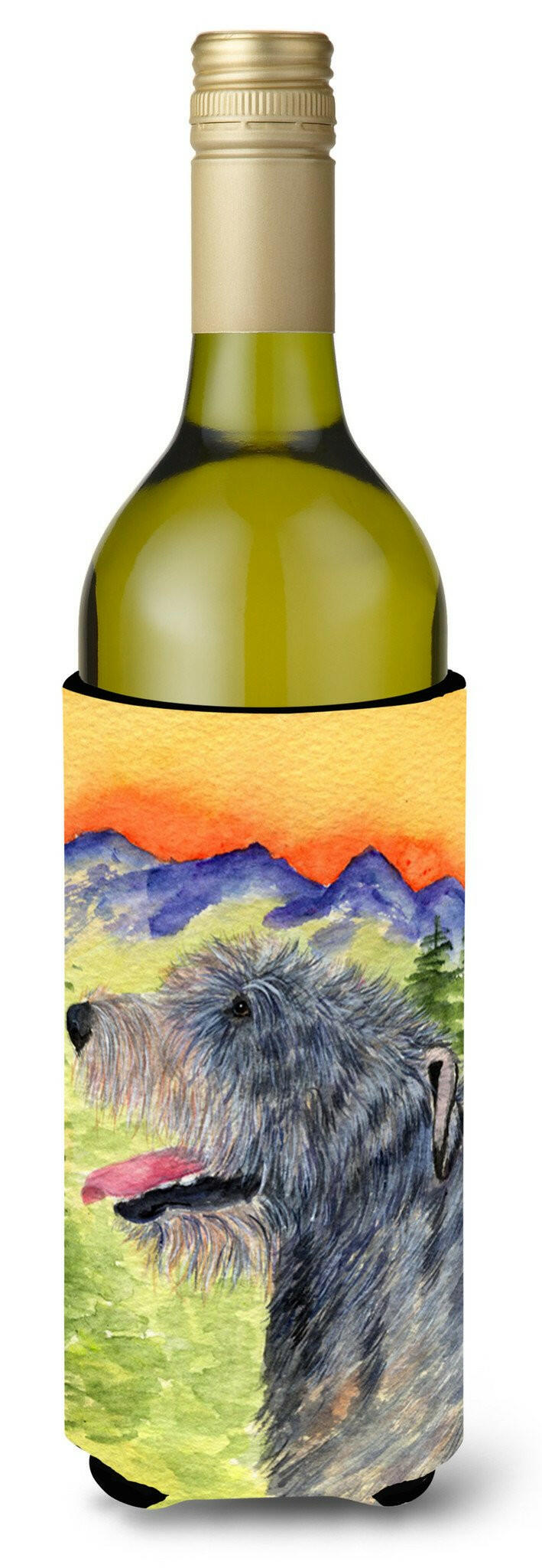 Irish Wolfhound Wine Bottle Beverage Insulator Beverage Insulator Hugger by Caroline&#39;s Treasures