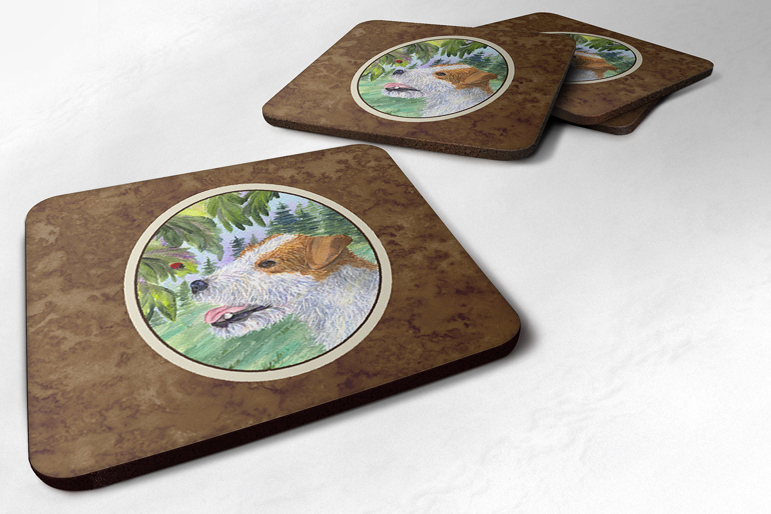 Set of 4 Jack Russell Terrier Foam Coasters - the-store.com