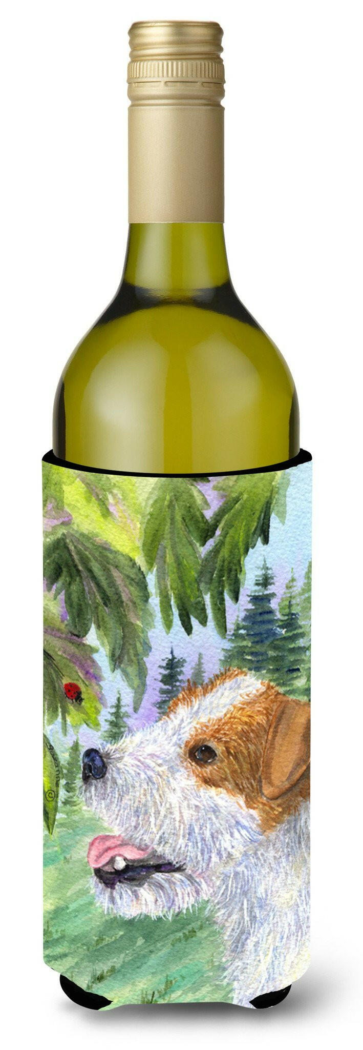 Jack Russell Terrier Wine Bottle Beverage Insulator Beverage Insulator Hugger SS8211LITERK by Caroline&#39;s Treasures