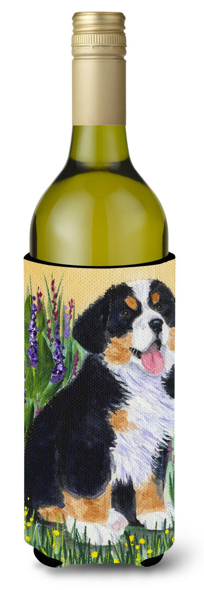 Bernese Mountain Dog Wine Bottle Beverage Insulator Beverage Insulator Hugger SS8215LITERK by Caroline's Treasures