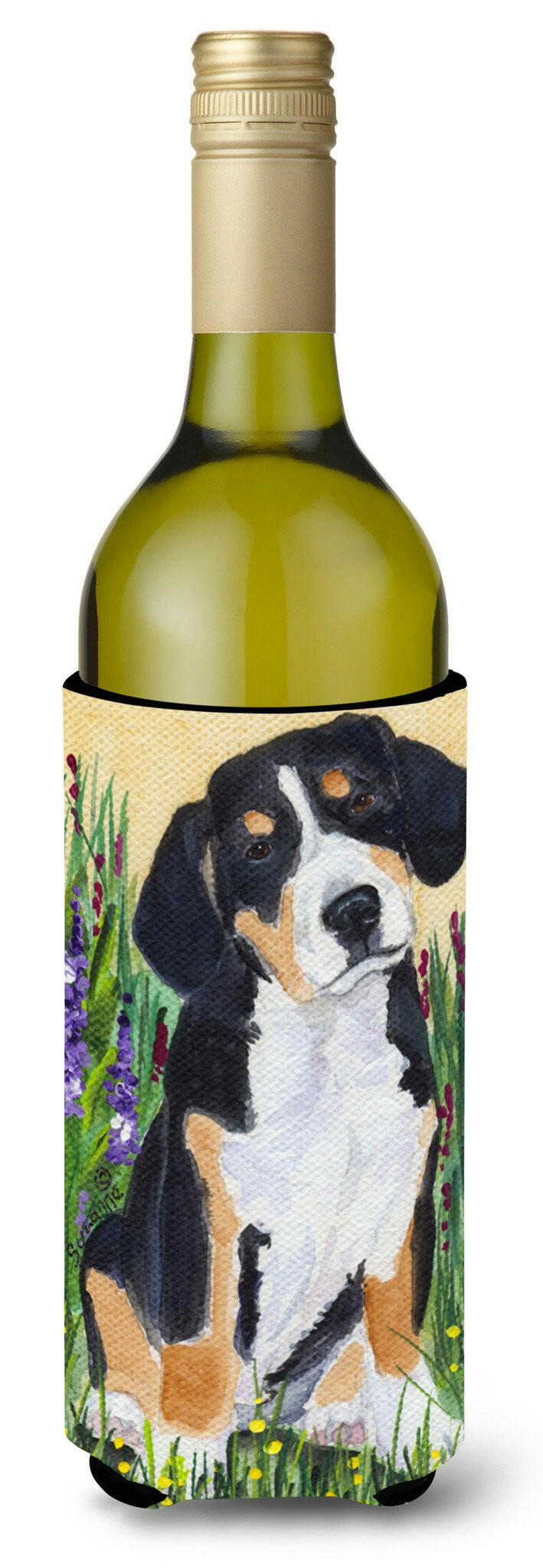Entlebucher Mountain Dog Wine Bottle Beverage Insulator Beverage Insulator Hugger SS8216LITERK by Caroline's Treasures