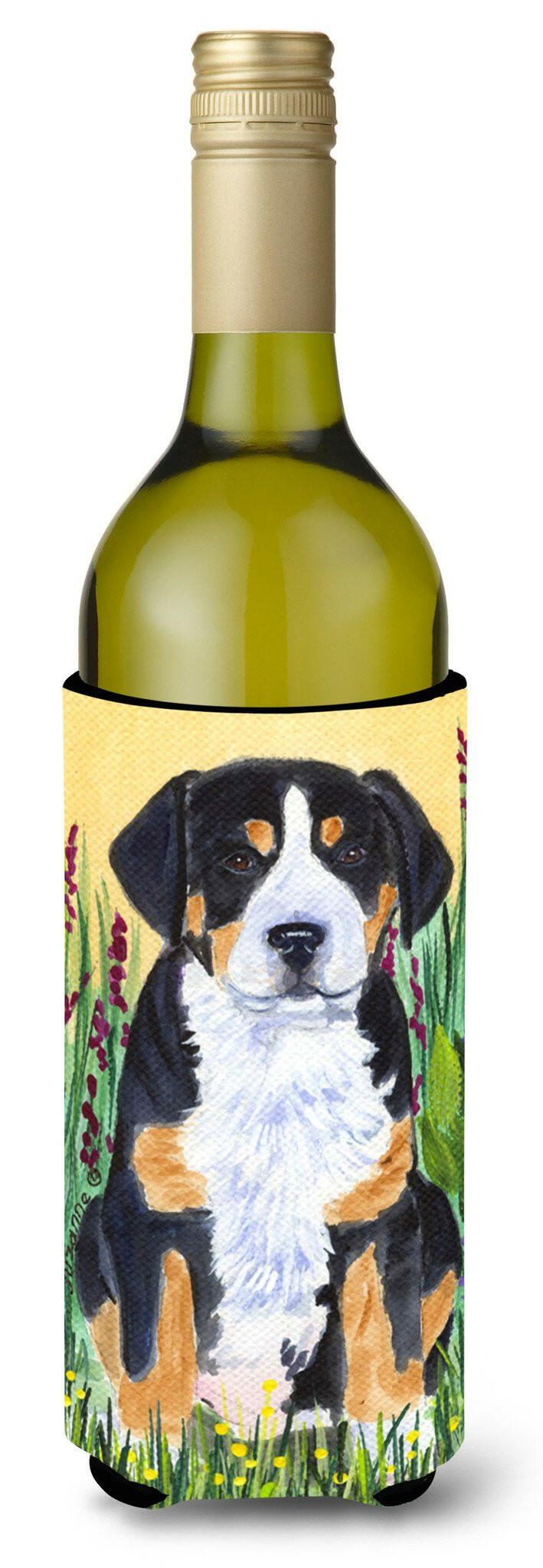 Greater Swiss Mountain Dog Wine Bottle Beverage Insulator Beverage Insulator Hugger by Caroline&#39;s Treasures