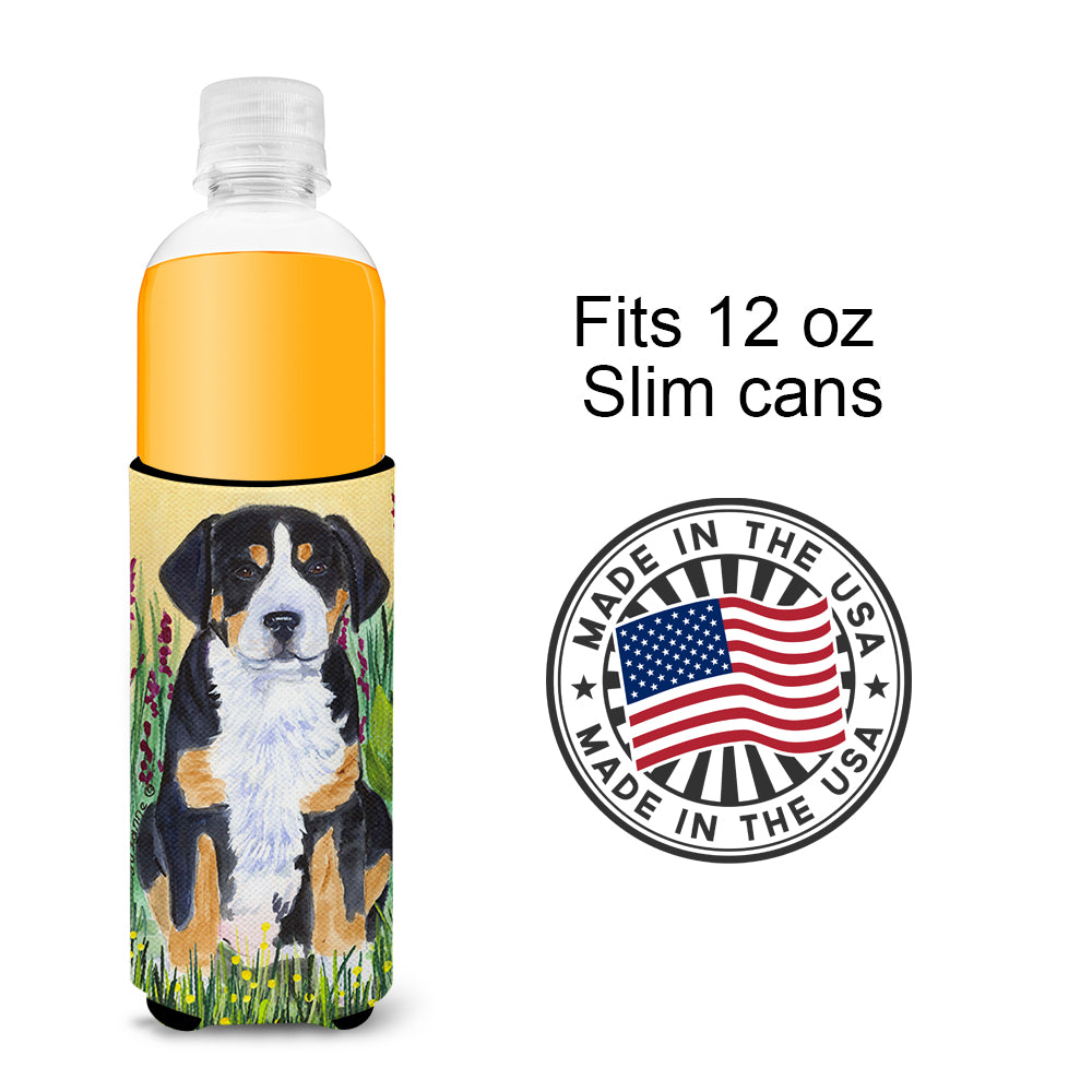 Greater Swiss Mountain Dog Ultra Beverage Insulators for slim cans SS8217MUK.