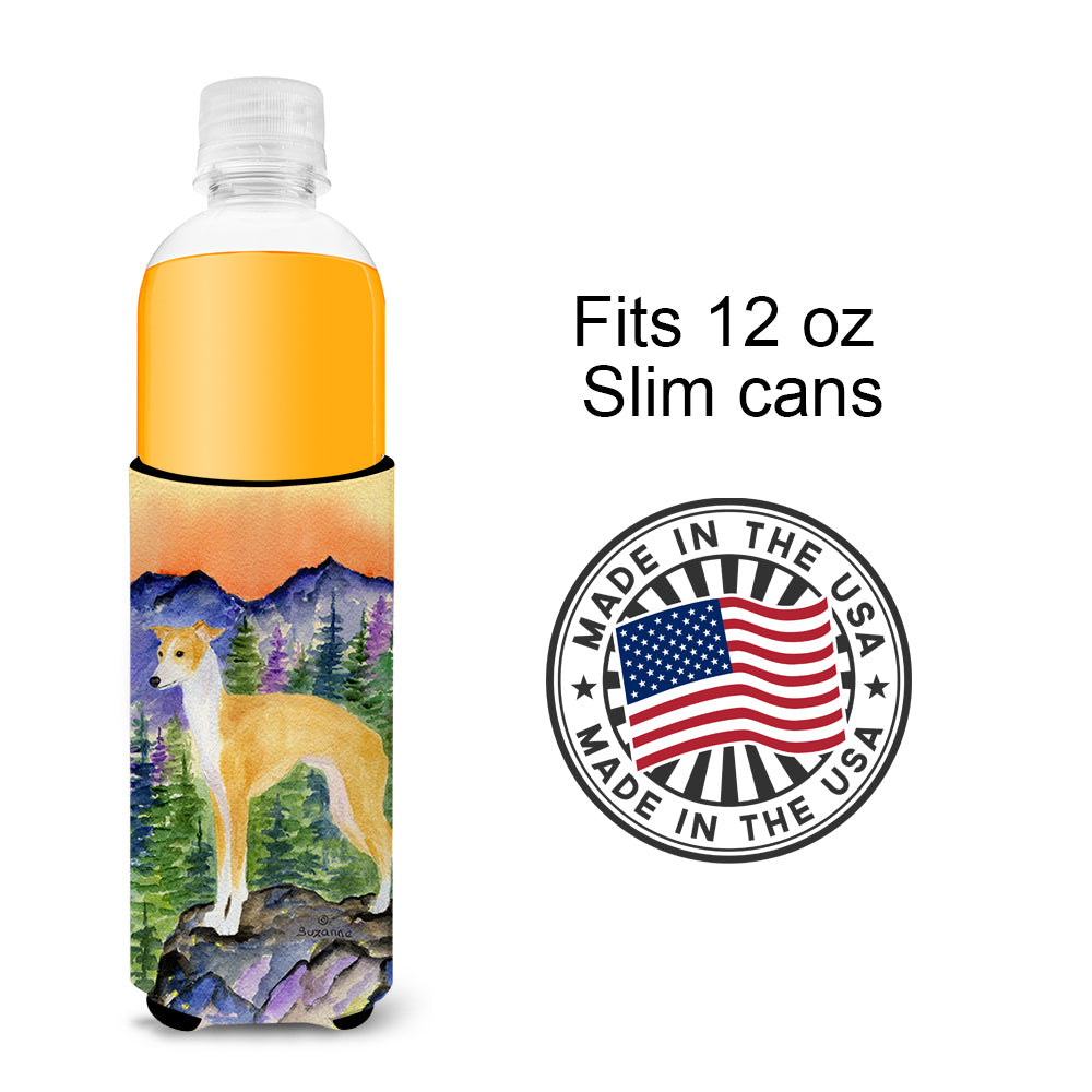 Italian Greyhound Ultra Beverage Insulators for slim cans SS8225MUK.