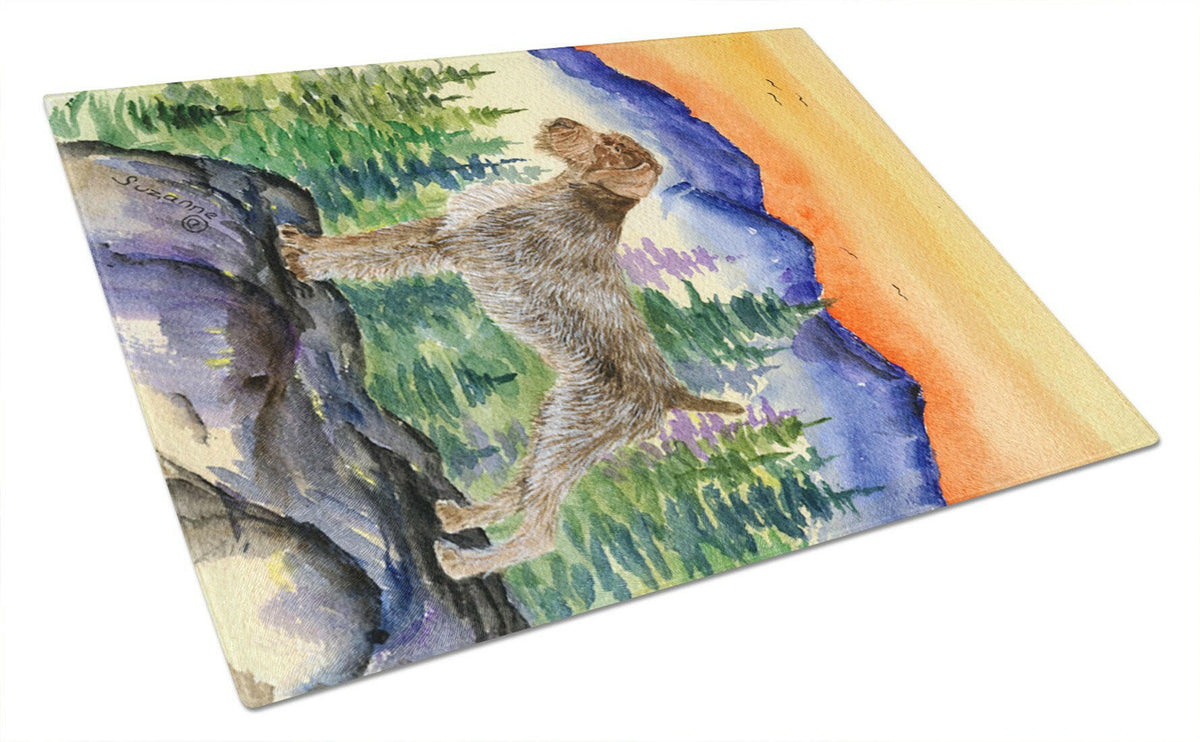 German Wirehaired Pointer Glass Cutting Board Large by Caroline&#39;s Treasures