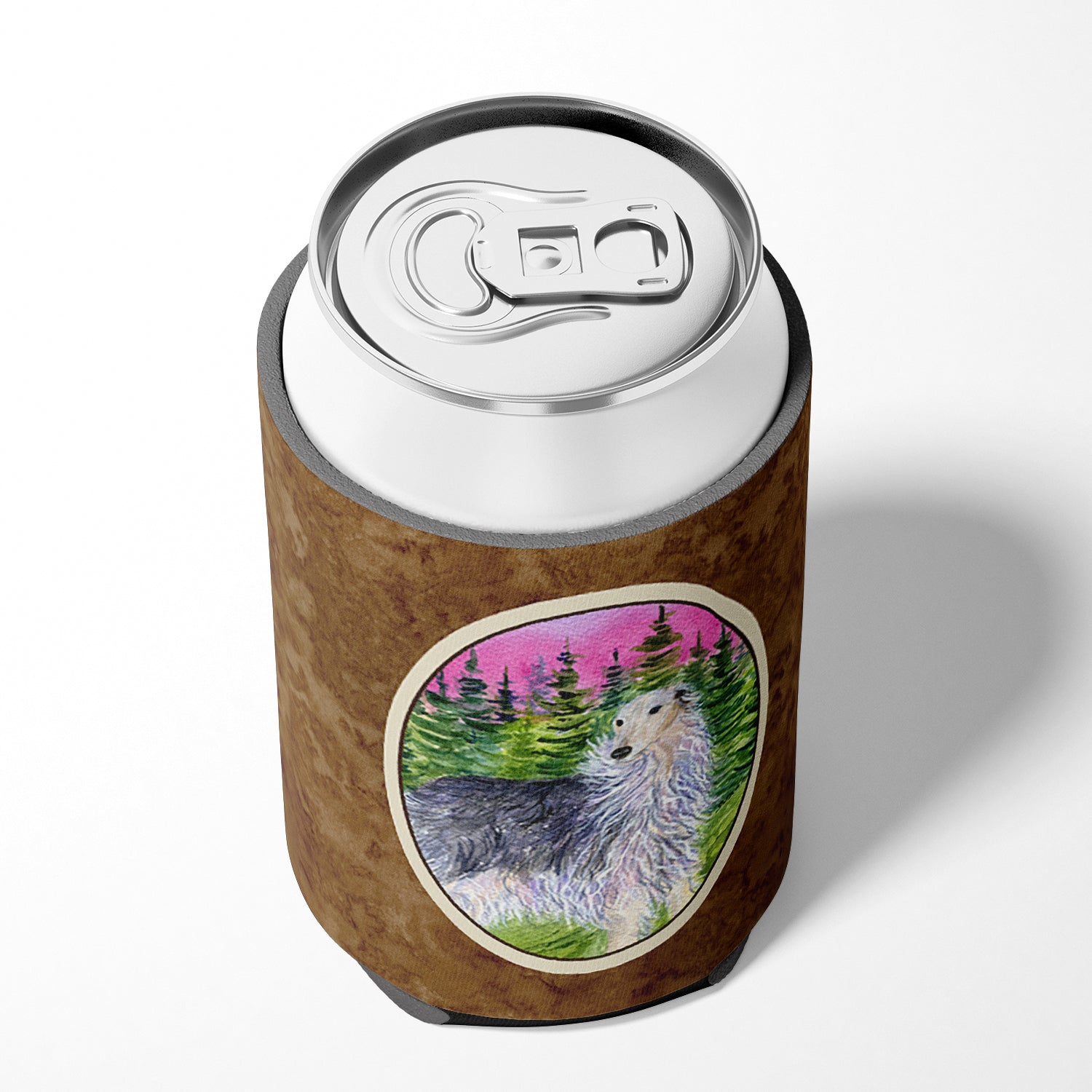 Borzoi Can or Bottle Beverage Insulator Hugger.