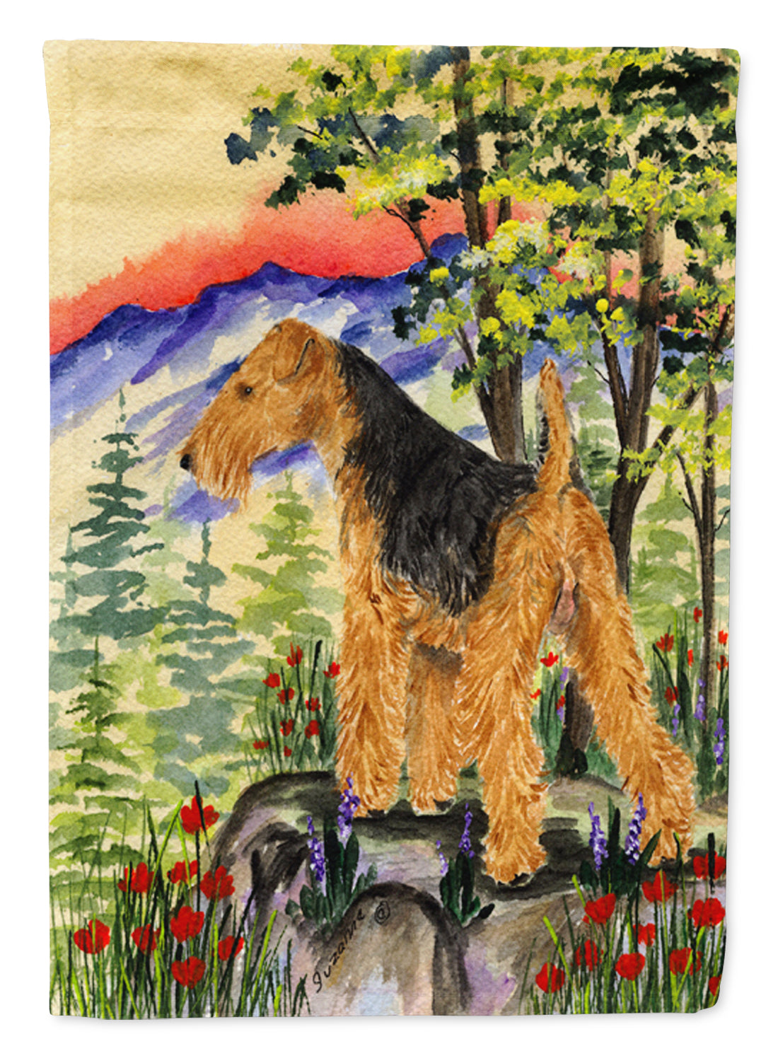 Lakeland Terrier Flag Canvas House Size