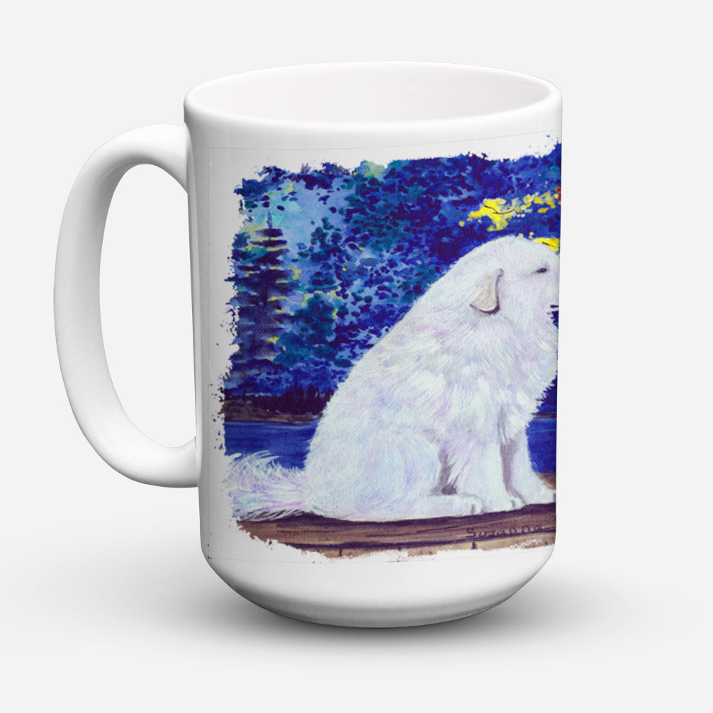 Great Pyrenees Dishwasher Safe Microwavable Ceramic Coffee Mug 15 ounce SS8240CM15