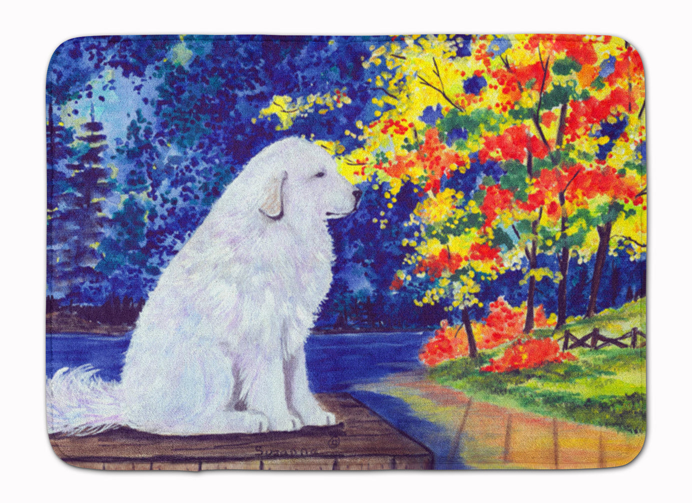 Great Pyrenees Machine Washable Memory Foam Mat SS8240RUG - the-store.com