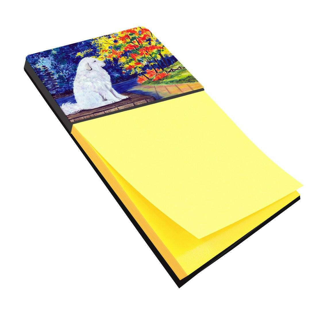 Great Pyrenees Refiillable Sticky Note Holder or Postit Note Dispenser SS8240SN by Caroline's Treasures