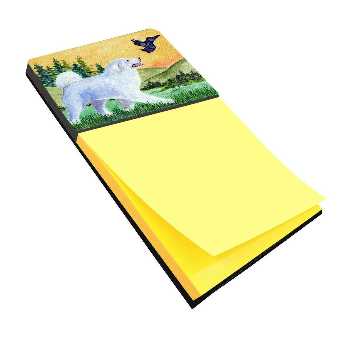 Great Pyrenees Refiillable Sticky Note Holder or Postit Note Dispenser SS8241SN by Caroline's Treasures