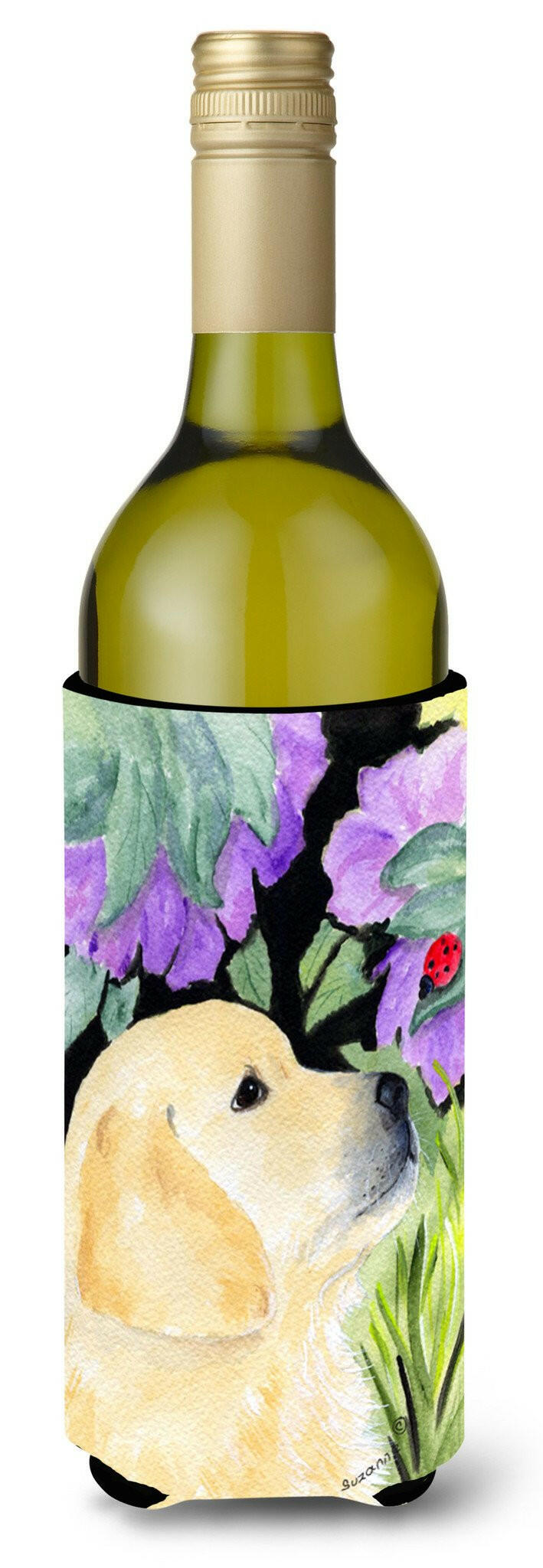 Golden Retriever Wine Bottle Beverage Insulator Beverage Insulator Hugger SS8245LITERK by Caroline's Treasures