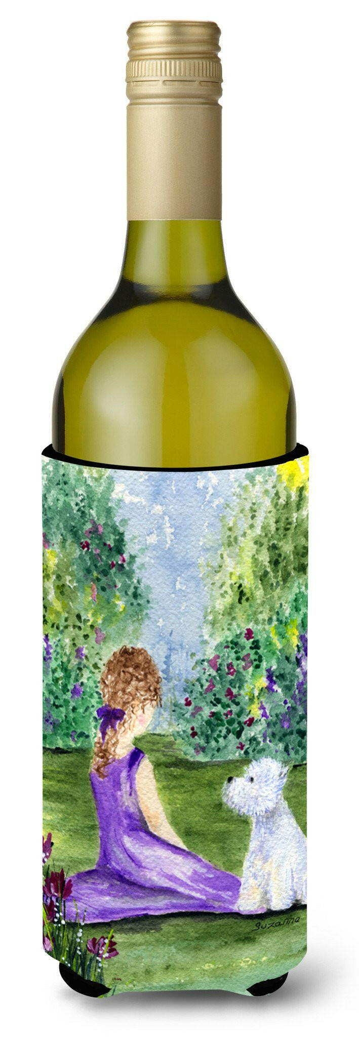 Westie Wine Bottle Beverage Insulator Beverage Insulator Hugger SS8246LITERK by Caroline&#39;s Treasures