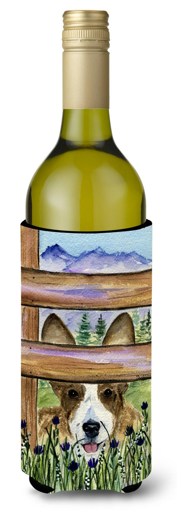 Corgi Wine Bottle Beverage Insulator Beverage Insulator Hugger SS8254LITERK by Caroline&#39;s Treasures