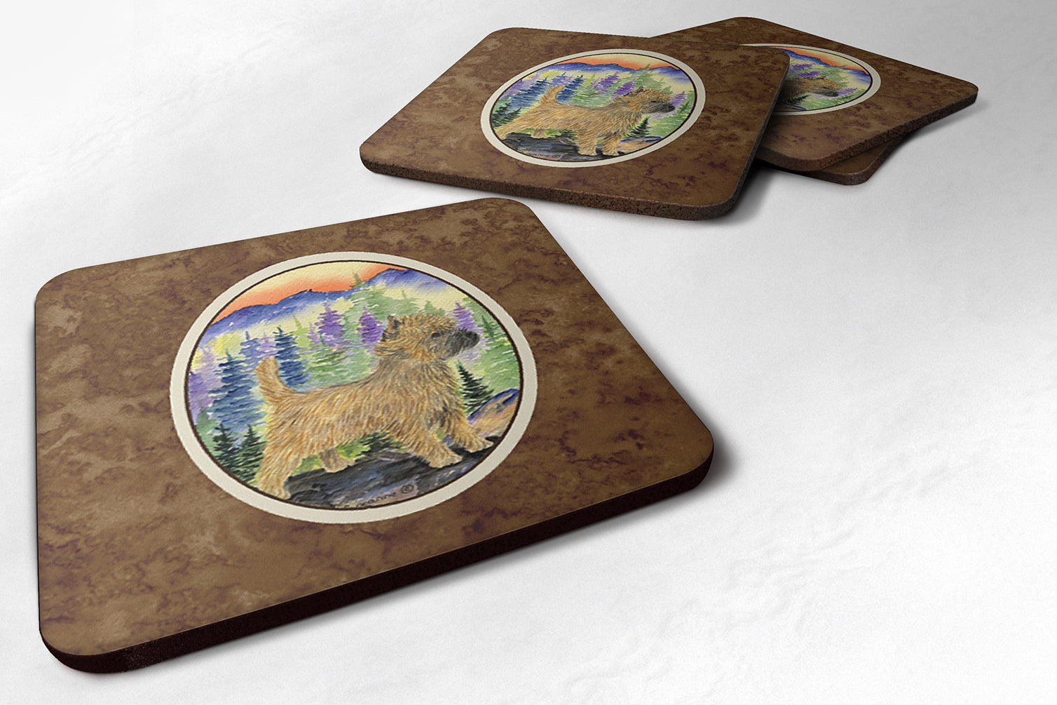 Set of 4 Cairn Terrier Foam Coasters - the-store.com