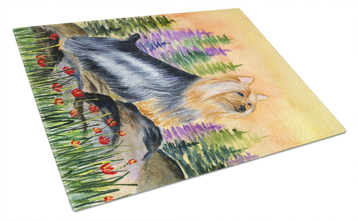 Silky Terrier Glass Cutting Board Large by Caroline&#39;s Treasures