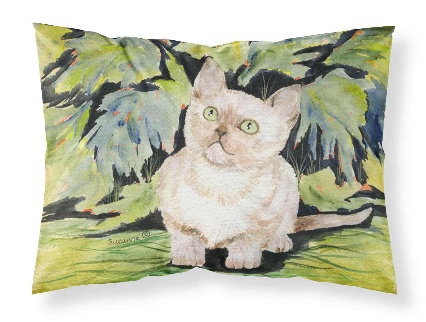Cat - Burmese Moisture wicking Fabric standard pillowcase by Caroline's Treasures