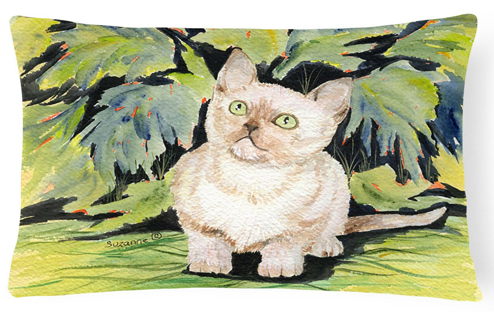 Cat - Burmese Decorative   Canvas Fabric Pillow by Caroline's Treasures