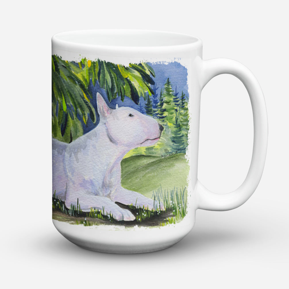 Bull Terrier Dishwasher Safe Microwavable Ceramic Coffee Mug 15 ounce SS8266CM15  the-store.com.