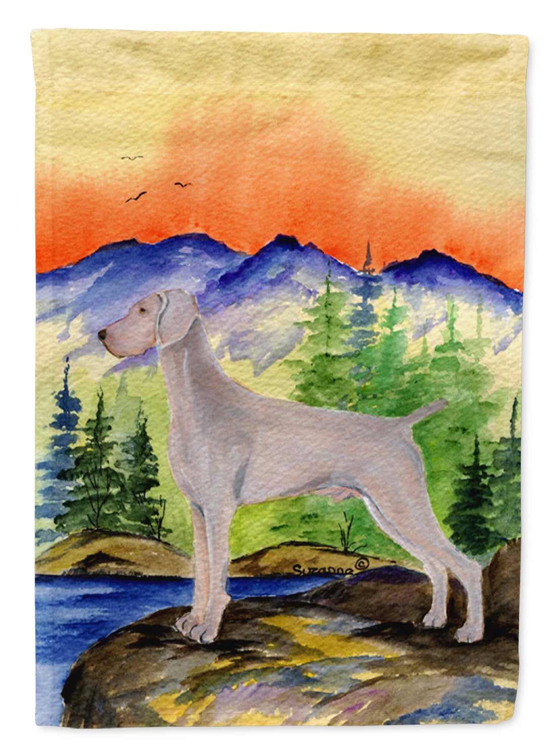 Weimaraner Flag Canvas House Size  the-store.com.