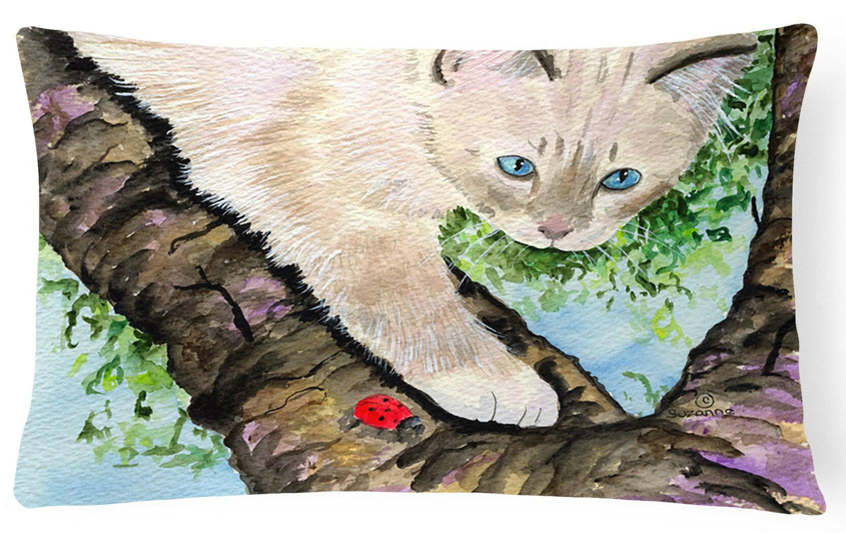 Cat - Birman Decorative   Canvas Fabric Pillow by Caroline&#39;s Treasures