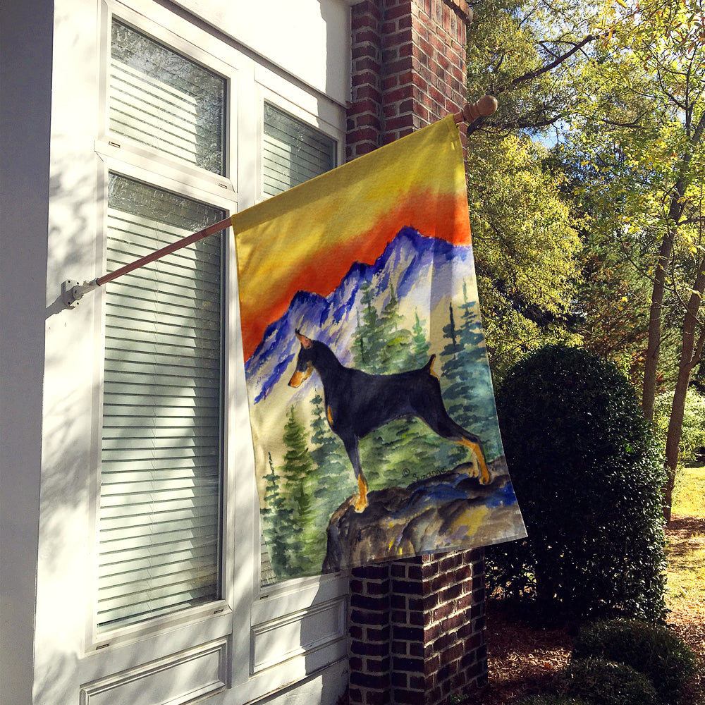 Doberman Flag Canvas House Size