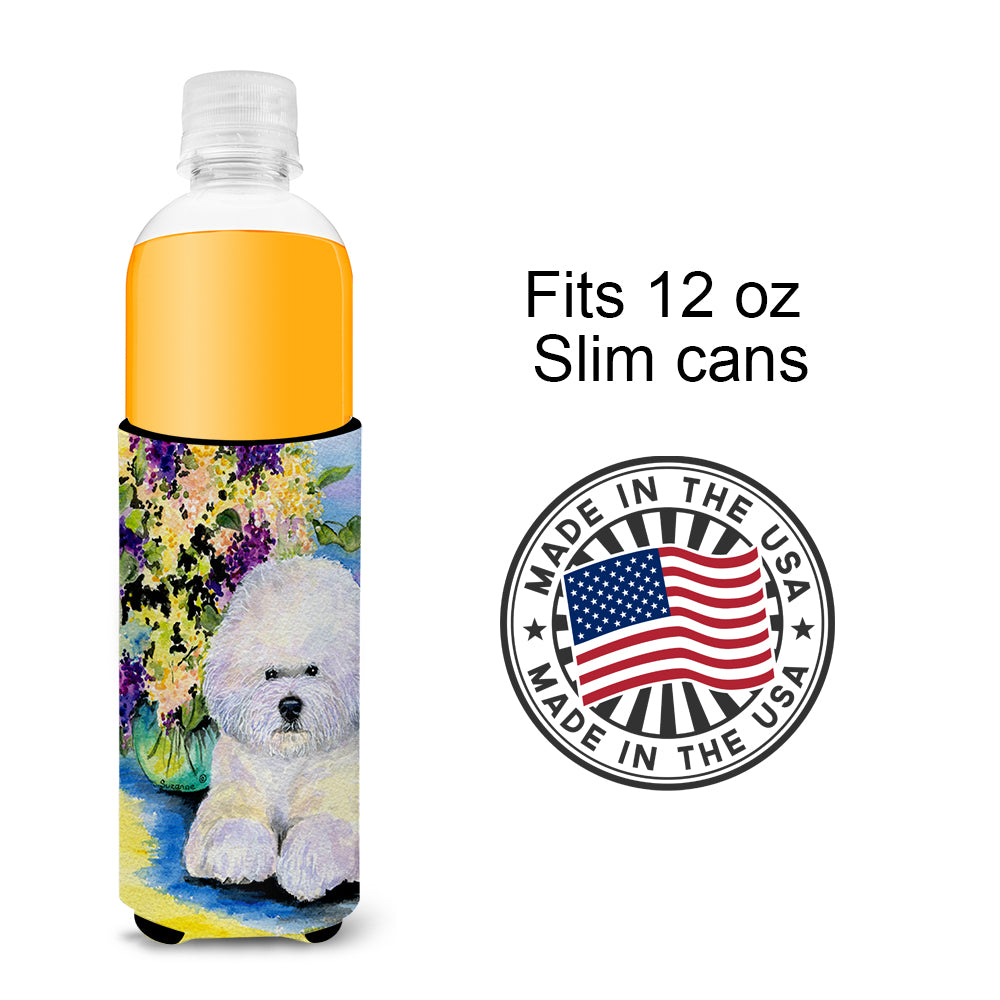 Bichon Frise Ultra Beverage Insulators for slim cans SS8295MUK.