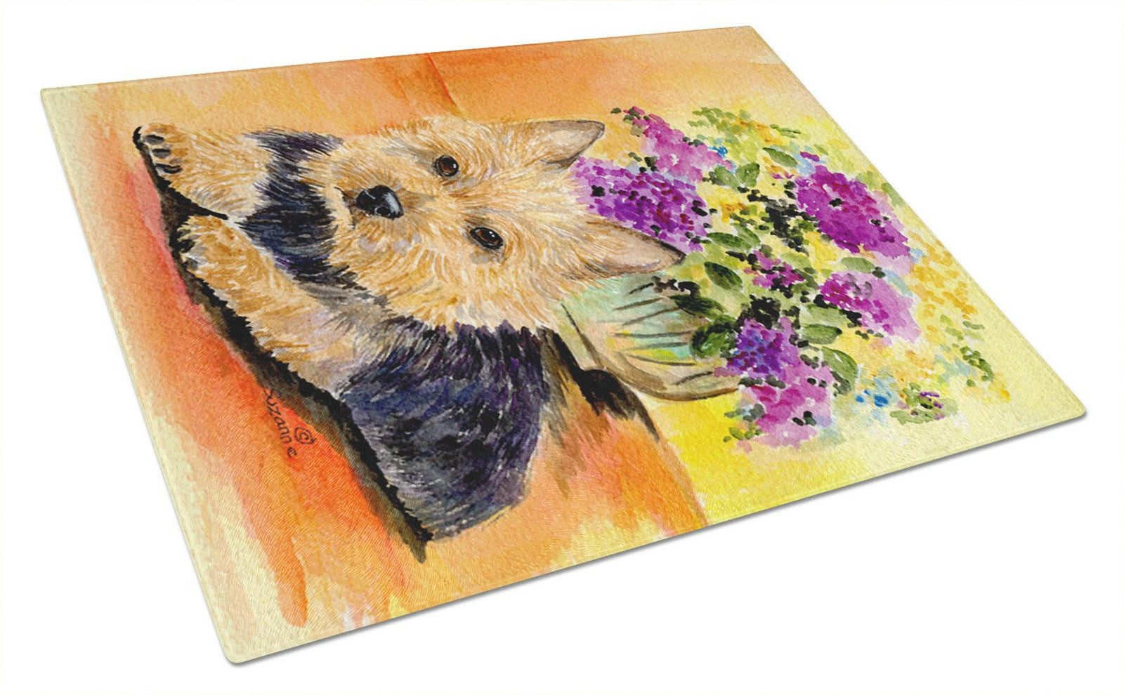 Norwich Terrier Glass Cutting Board Large by Caroline's Treasures