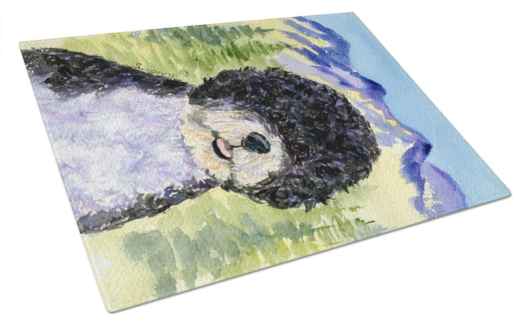 Portuguese Water Dog Glass Cutting Board Large by Caroline's Treasures
