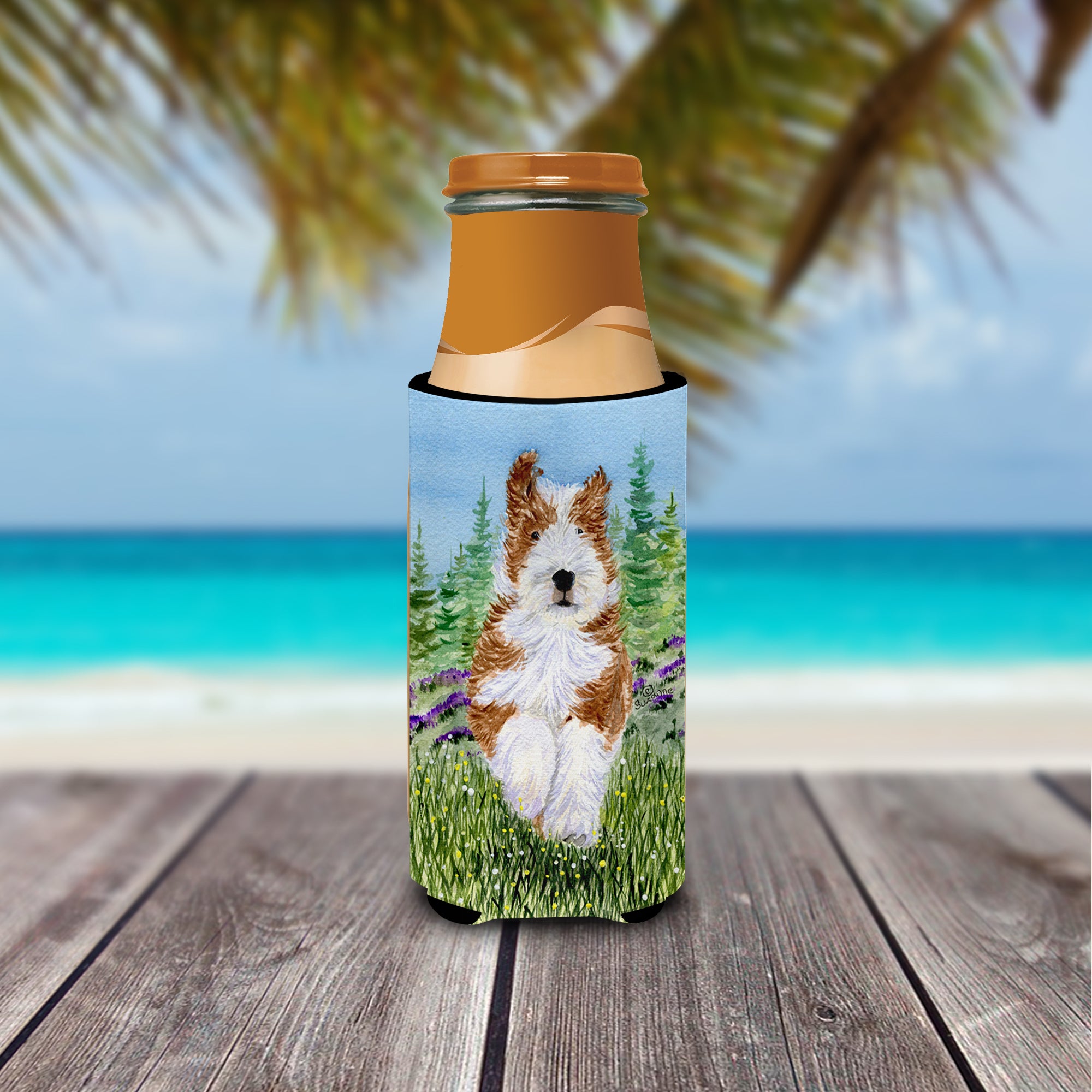 Bearded Collie Ultra Beverage Insulators for slim cans SS8320MUK