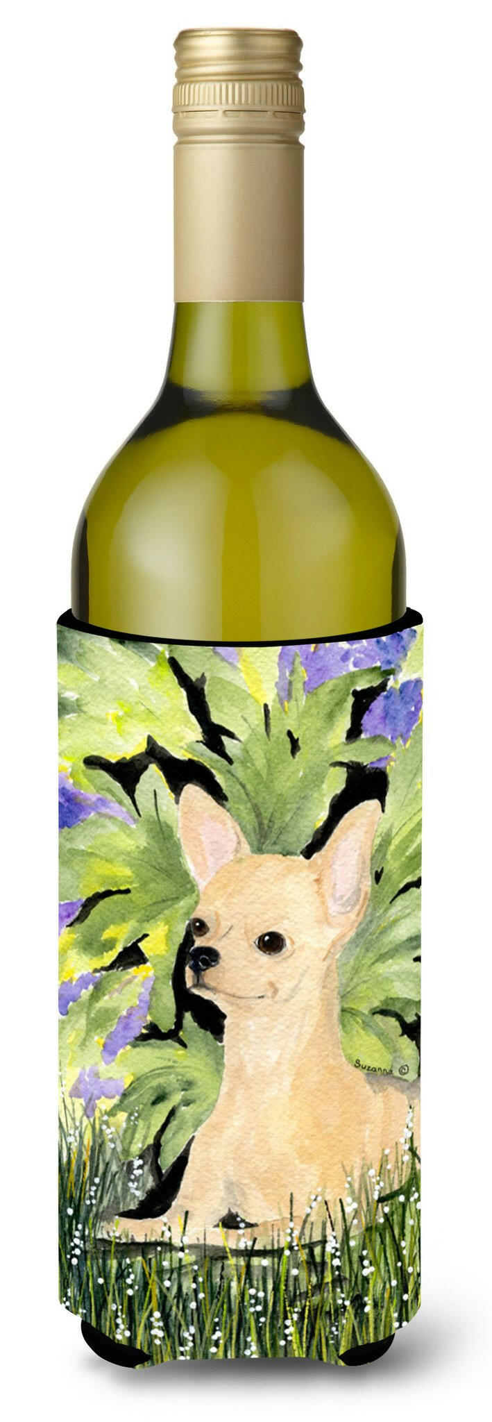 Chihuahua Wine Bottle Beverage Insulator Beverage Insulator Hugger SS8325LITERK by Caroline's Treasures