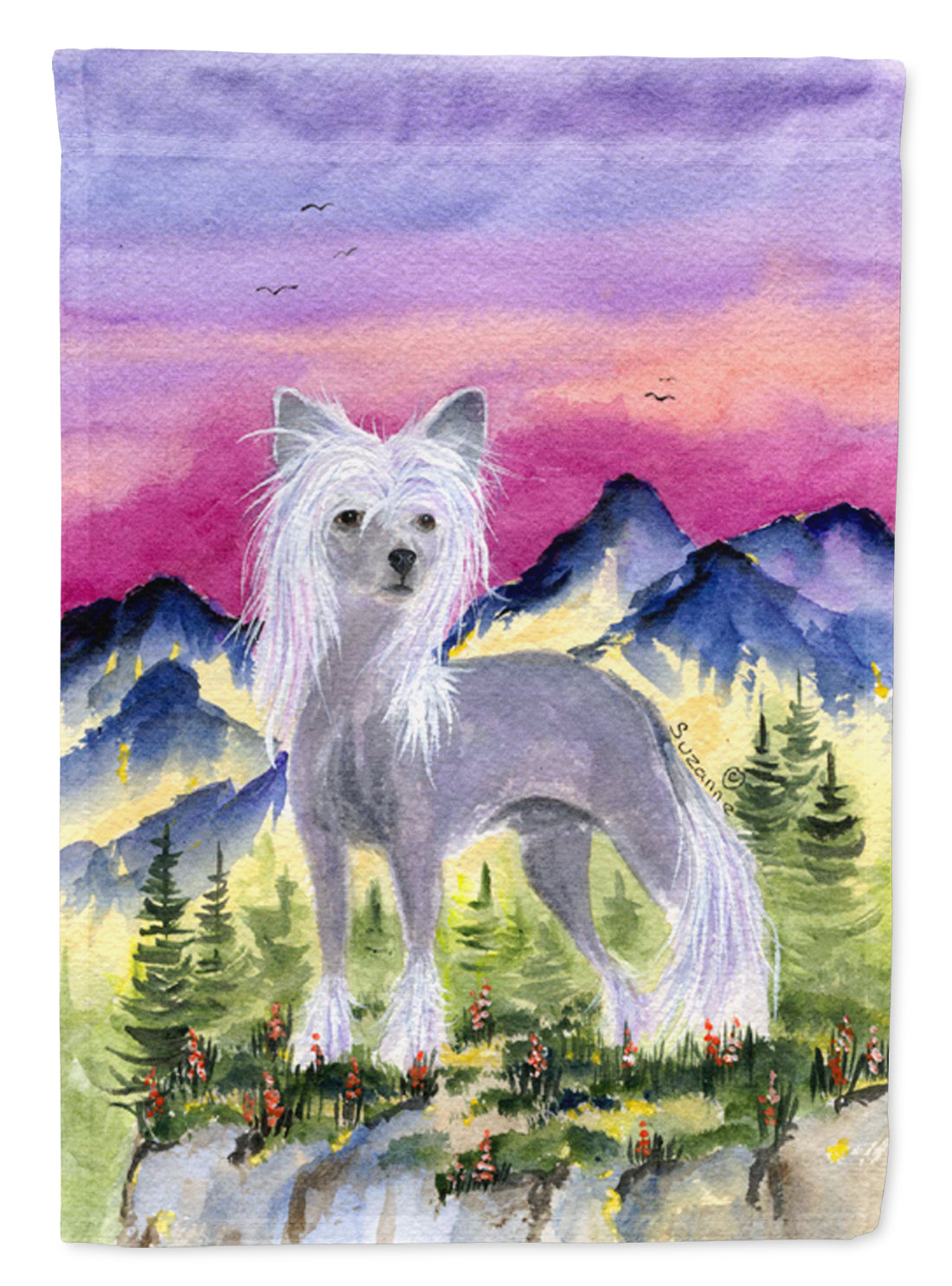 Chinese Crested Flag Canvas House Size  the-store.com.