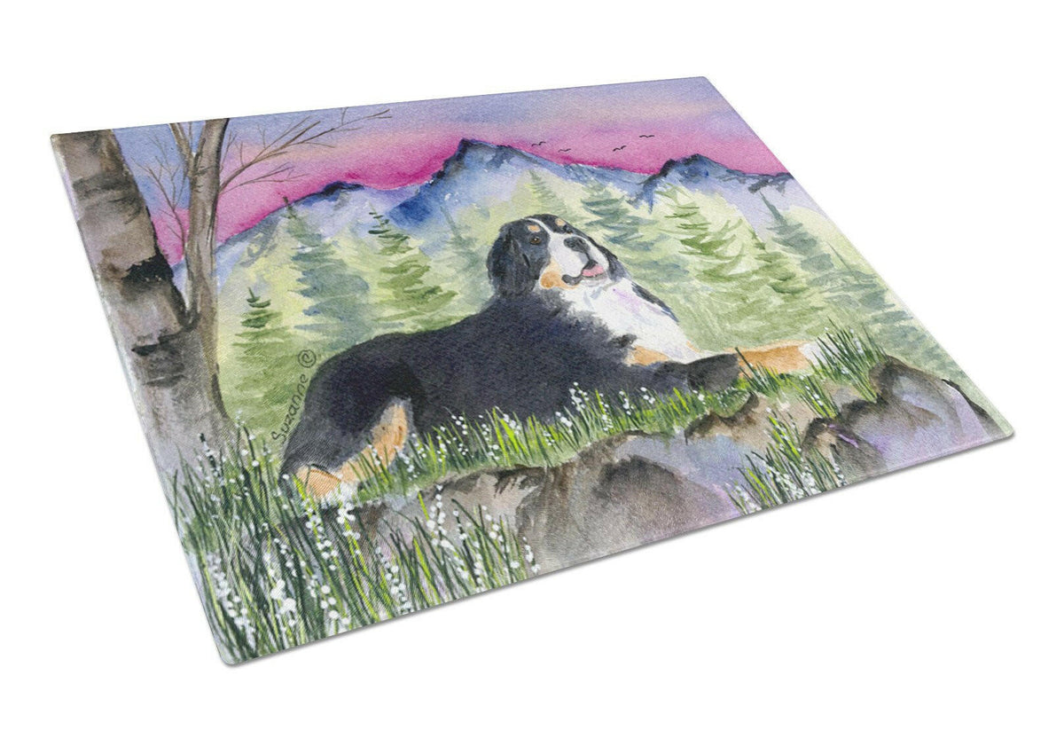 Bernese Mountain Dog Glass Cutting Board Large by Caroline&#39;s Treasures