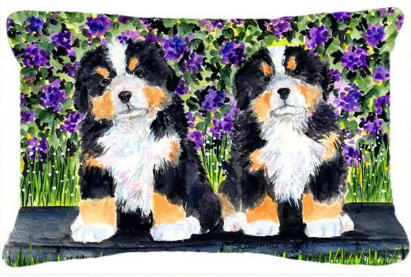 Bernese Mountain Dog Decorative   Canvas Fabric Pillow by Caroline&#39;s Treasures