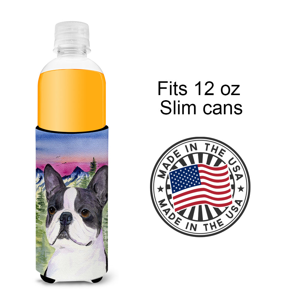 Boston Terrier Ultra Beverage Insulators for slim cans SS8339MUK.