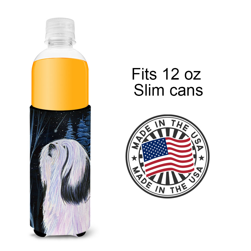 Tibetan Terrier Ultra Beverage Insulators for slim cans SS8348MUK.