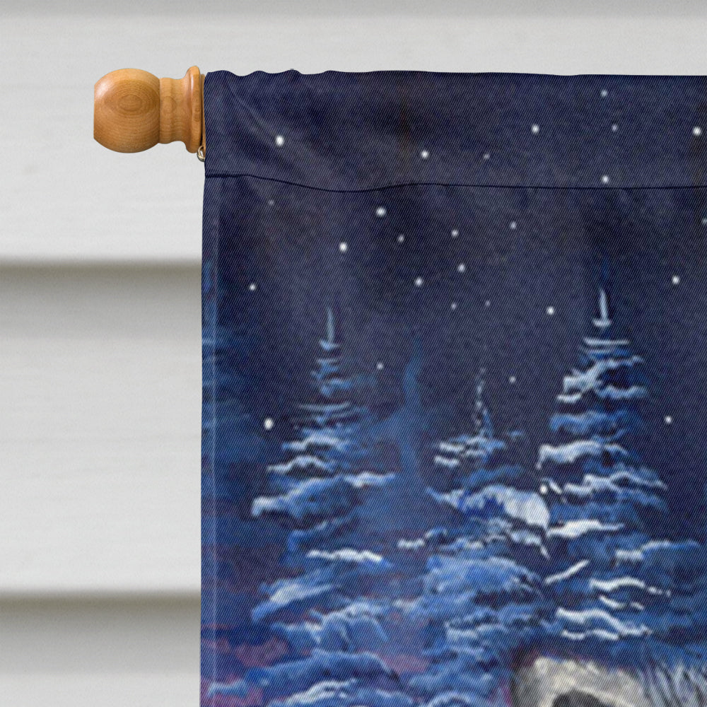 Starry Night Keeshond Flag Canvas House Size  the-store.com.