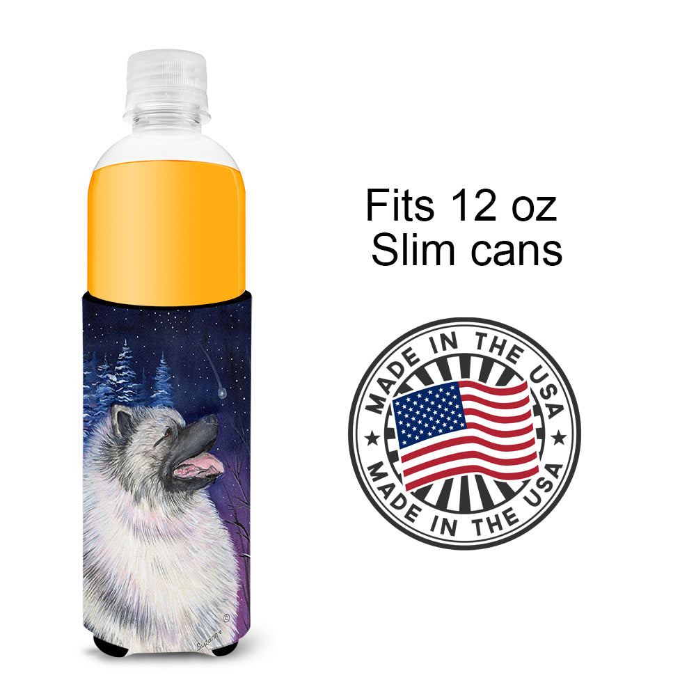 Starry Night Keeshond Ultra Beverage Insulators for slim cans SS8350MUK.