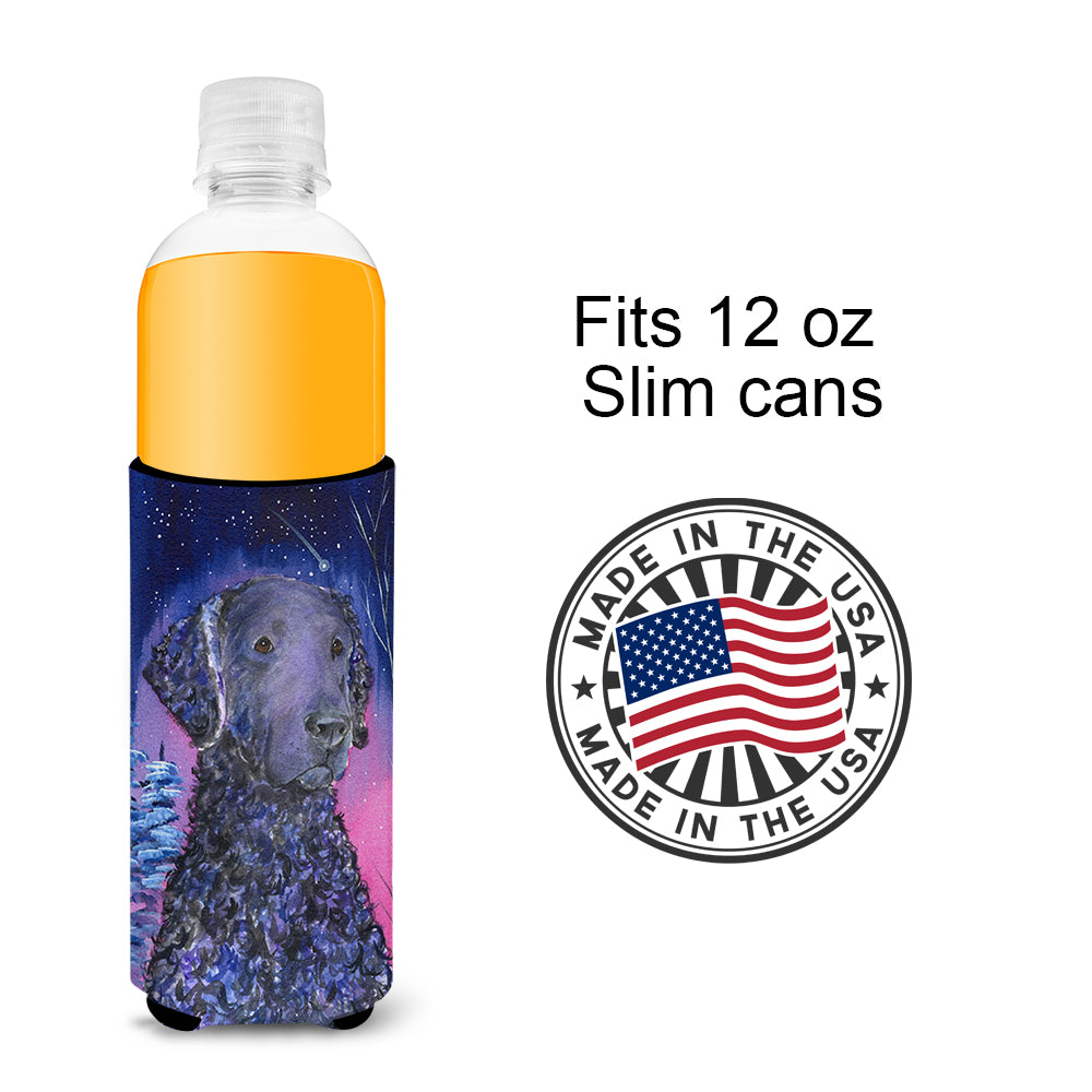 Starry Night Curly Coated Retriever Ultra Beverage Insulators for slim cans SS8354MUK.