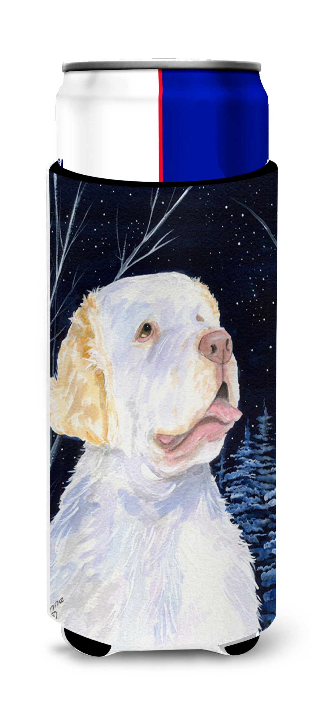 Starry Night Clumber Spaniel Ultra Beverage Insulators for slim cans SS8356MUK.