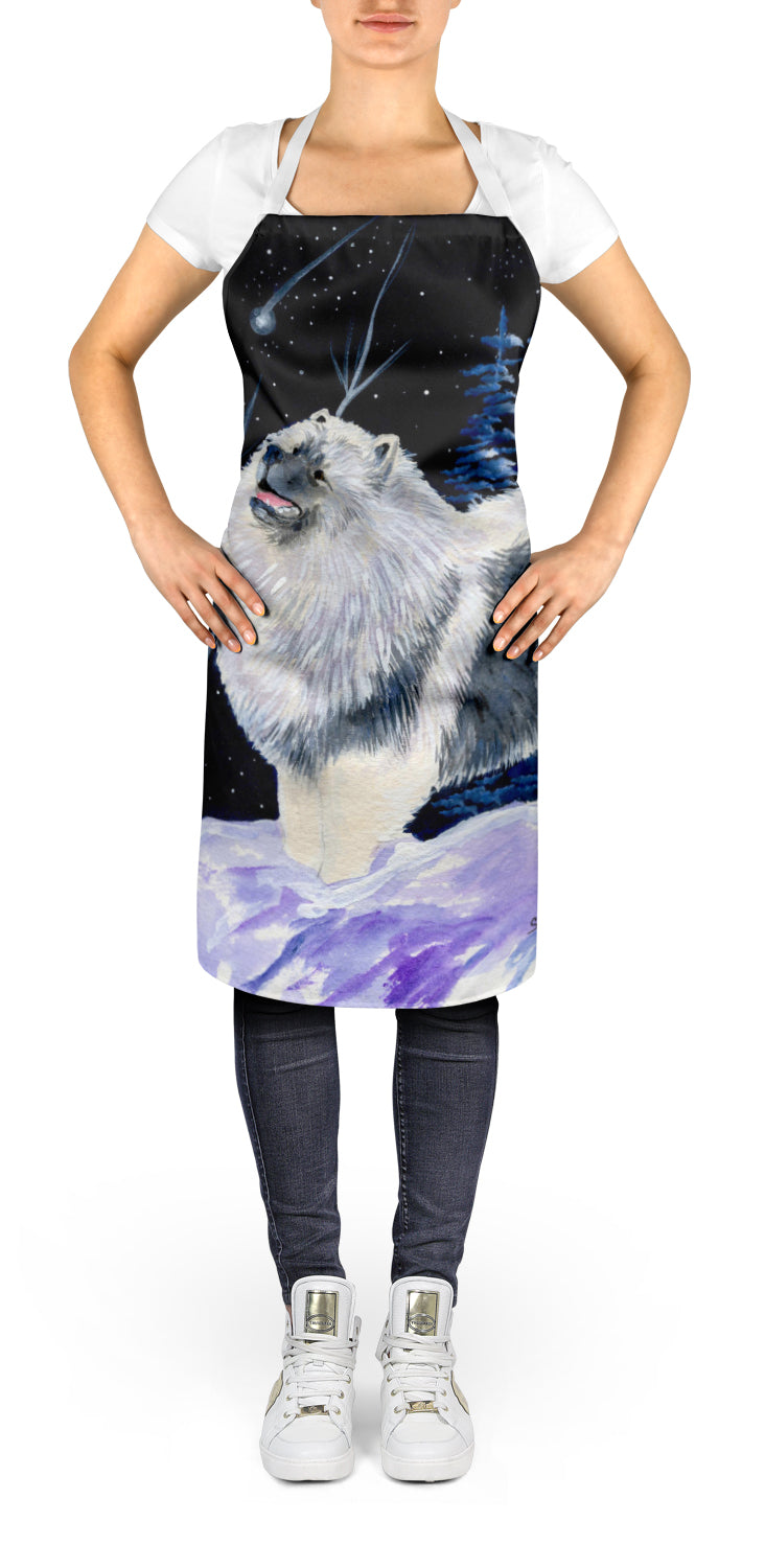 Caroline's Treasures Starry Night Keeshond Apron – Artist-Designed Kitchen, BBQ & Craft Apron