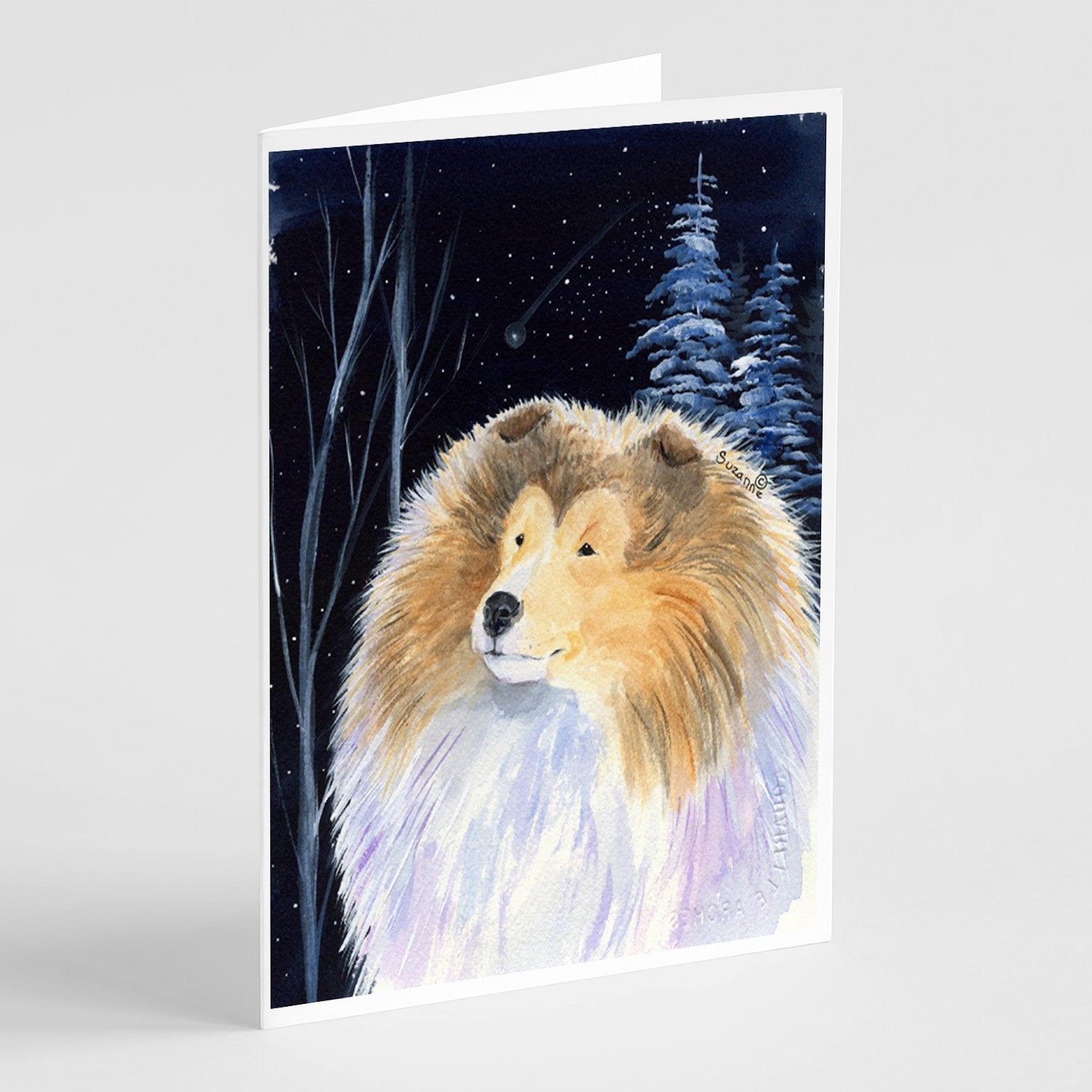 Buy this Starry Night Collie Greeting Cards and Envelopes Pack of 8