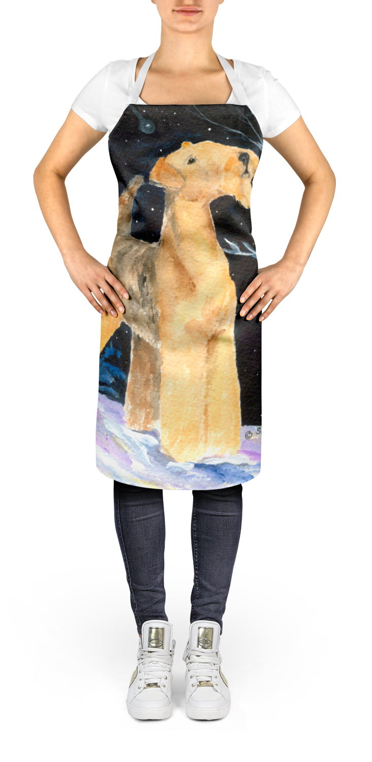Caroline's Treasures Starry Night Airedale Apron – Artist-Designed Kitchen, BBQ & Craft Apron